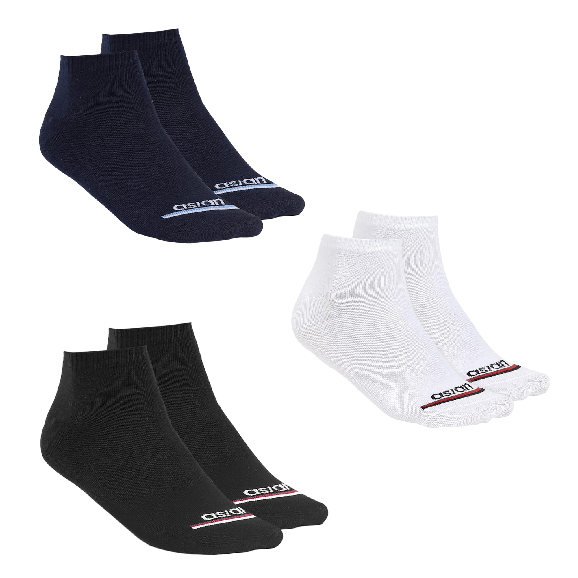 asian PROFEET ANKLE 04 sports socks for men combo, made with durable and breathable material, ideal socks for summer (Pack of 3)-picture-15