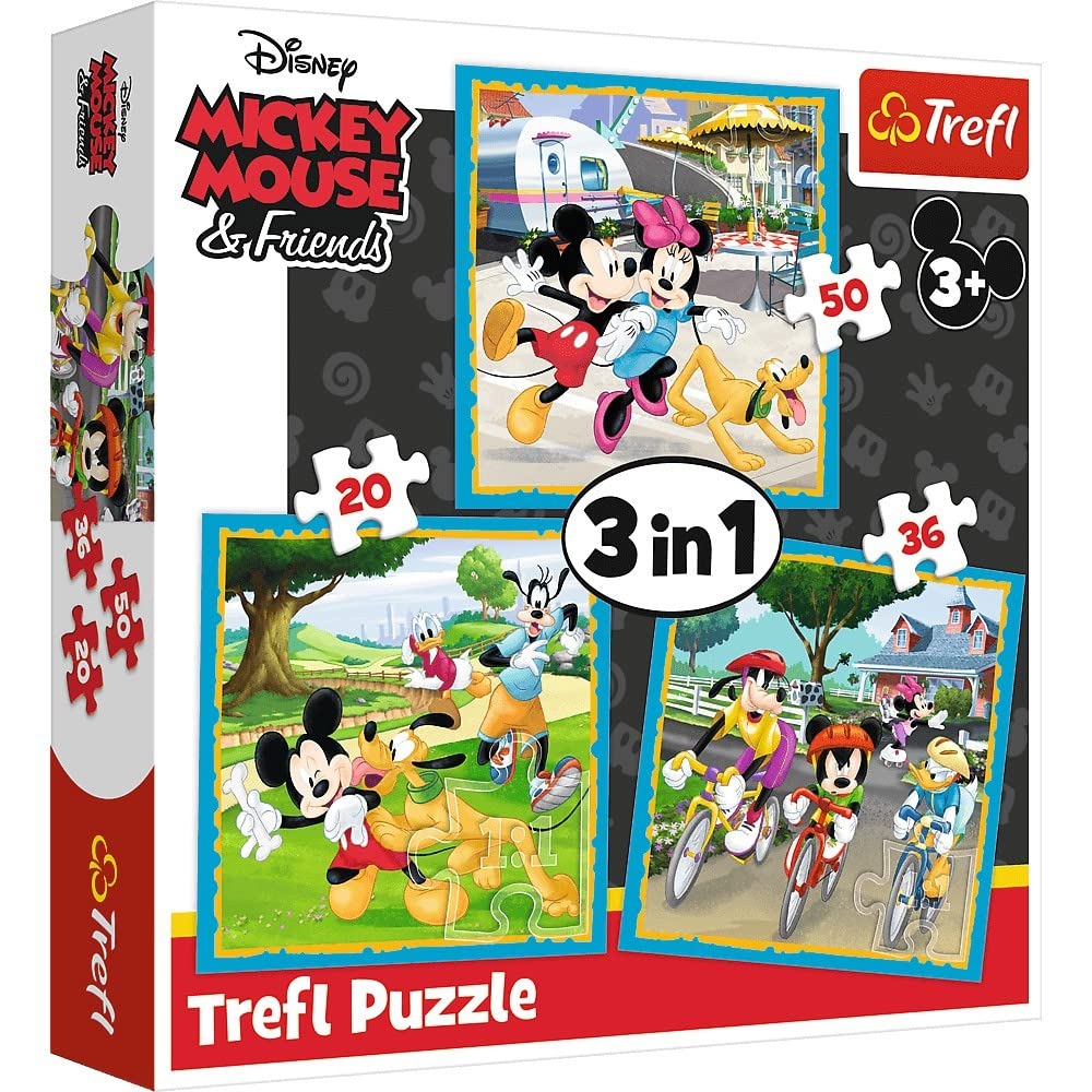 Trefl - Disney 20 to 50 Piece 3 Sets for Children from 3 Years Old