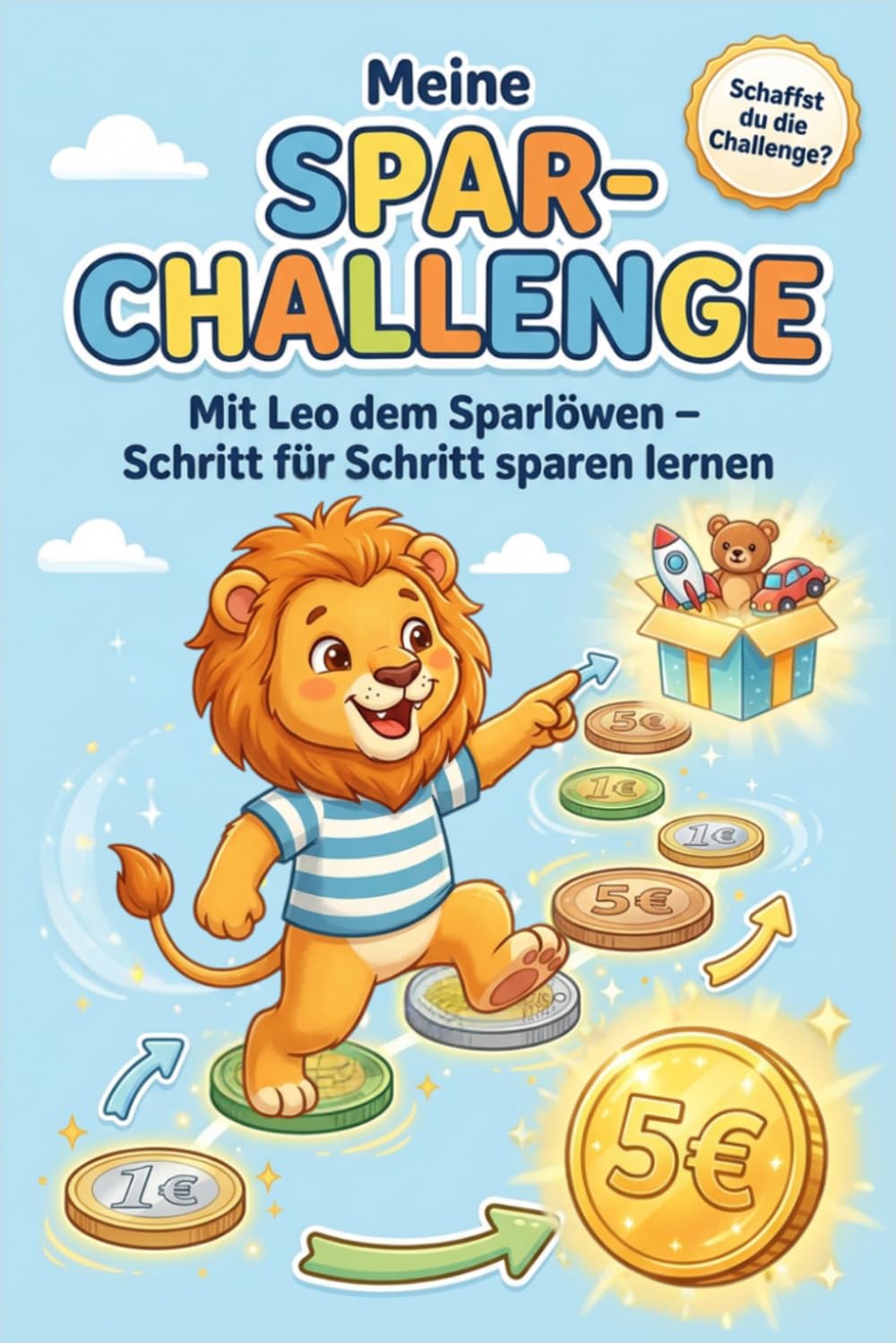 Sparchallenge Kinder – Geld sparen lernen mit Leo dem Sparlöwen: Sparspiel für Kinder ab 6 Jahren & Grundschule | Taschengeld sparen, Sparziele ... & Erfolg | Geschenkidee für Mädchen & Jungen