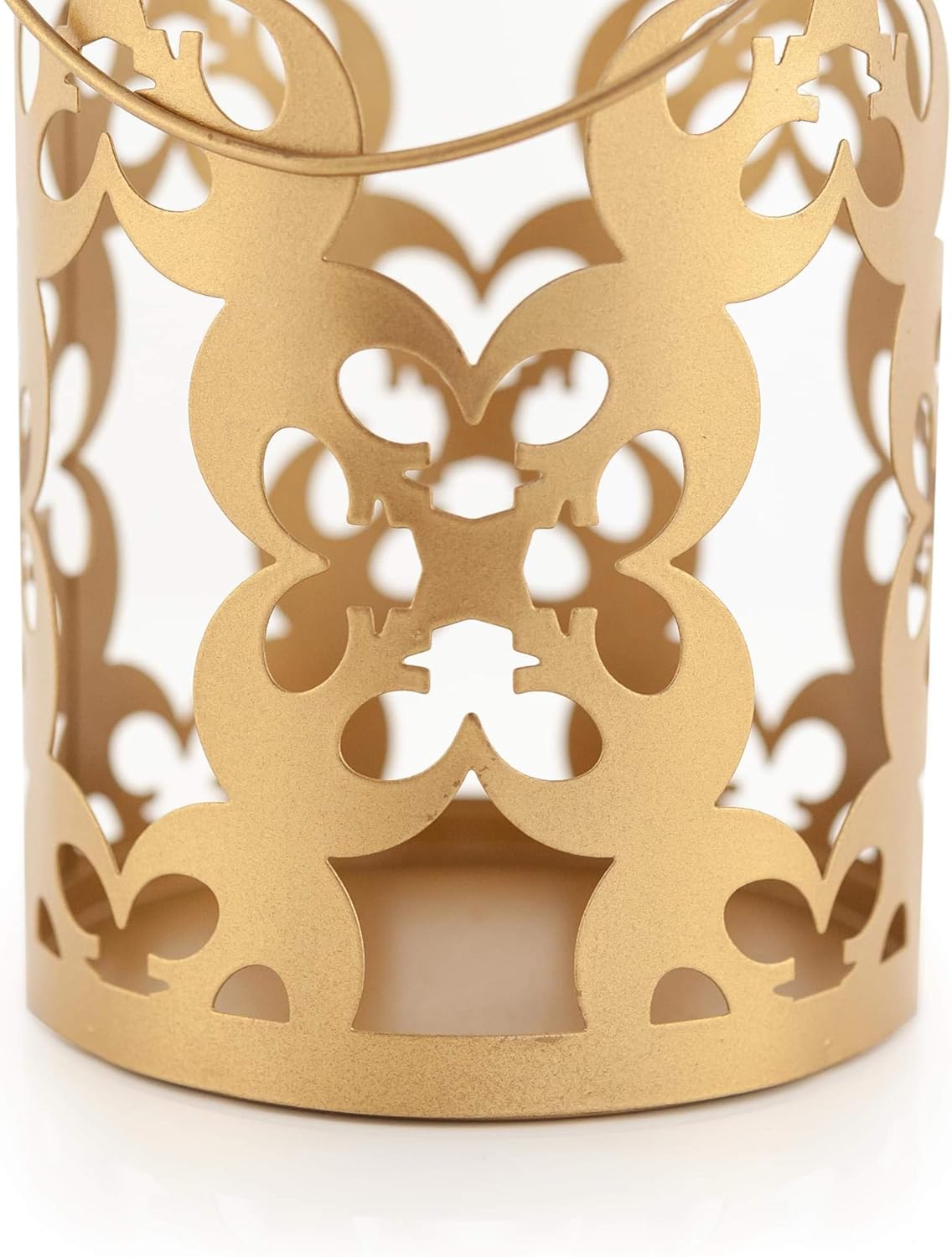 Seven20 Star Wars Stamped Iron Lantern with Handle | Gold Die Cut Rebel Symbol Clusters | Indoor & Outdoor Use | 11.5 Inches Tall