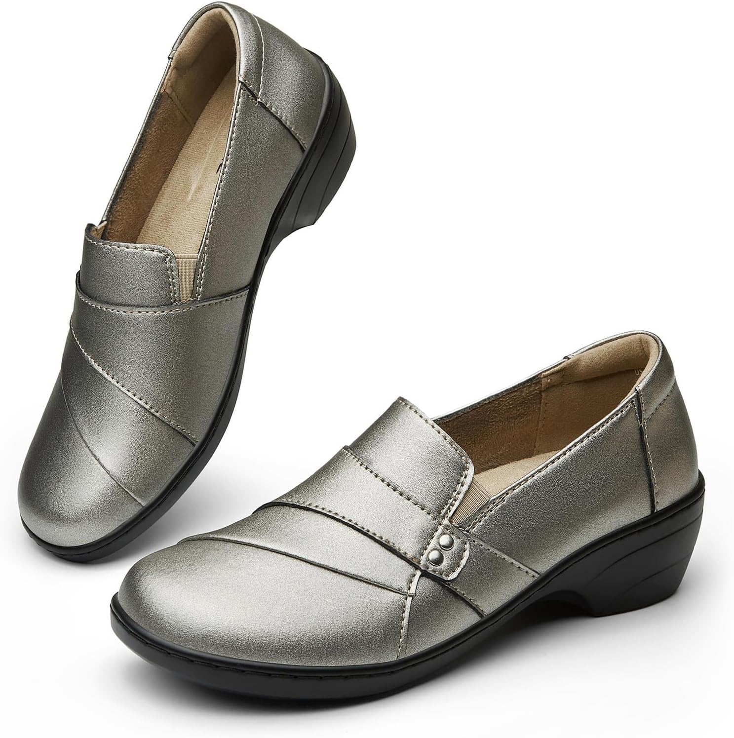 KORDAL Women's Comfortable & Lightweight Leather Loafers Slip-Ons Stylish Business Casual Dress Shoes Work Office Everyday Walking Shoes for Women - Image 10