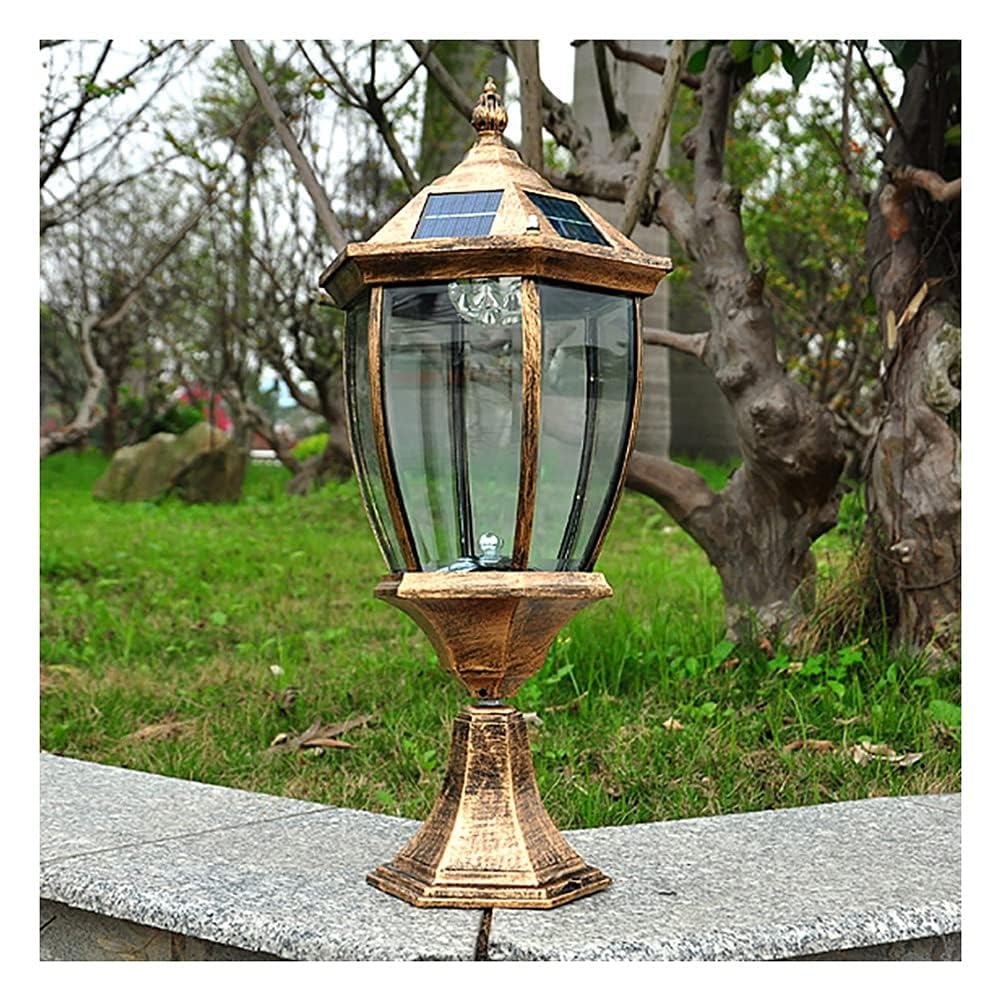 MNBVH Post Light LED Solar Post Cap Lights Outdoor Garden Lamp, Warm White Post Pillar Lamp, IP65 Waterproof Modern Post Lantern, For Patio Fence Villa Gate Pillar