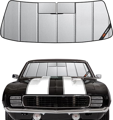 Parasol para parabrisas para Chevrolet Camaro 1967-1969, 2 puertas, techo rígido, ajuste personalizado, parasol para ventana delantera, protección