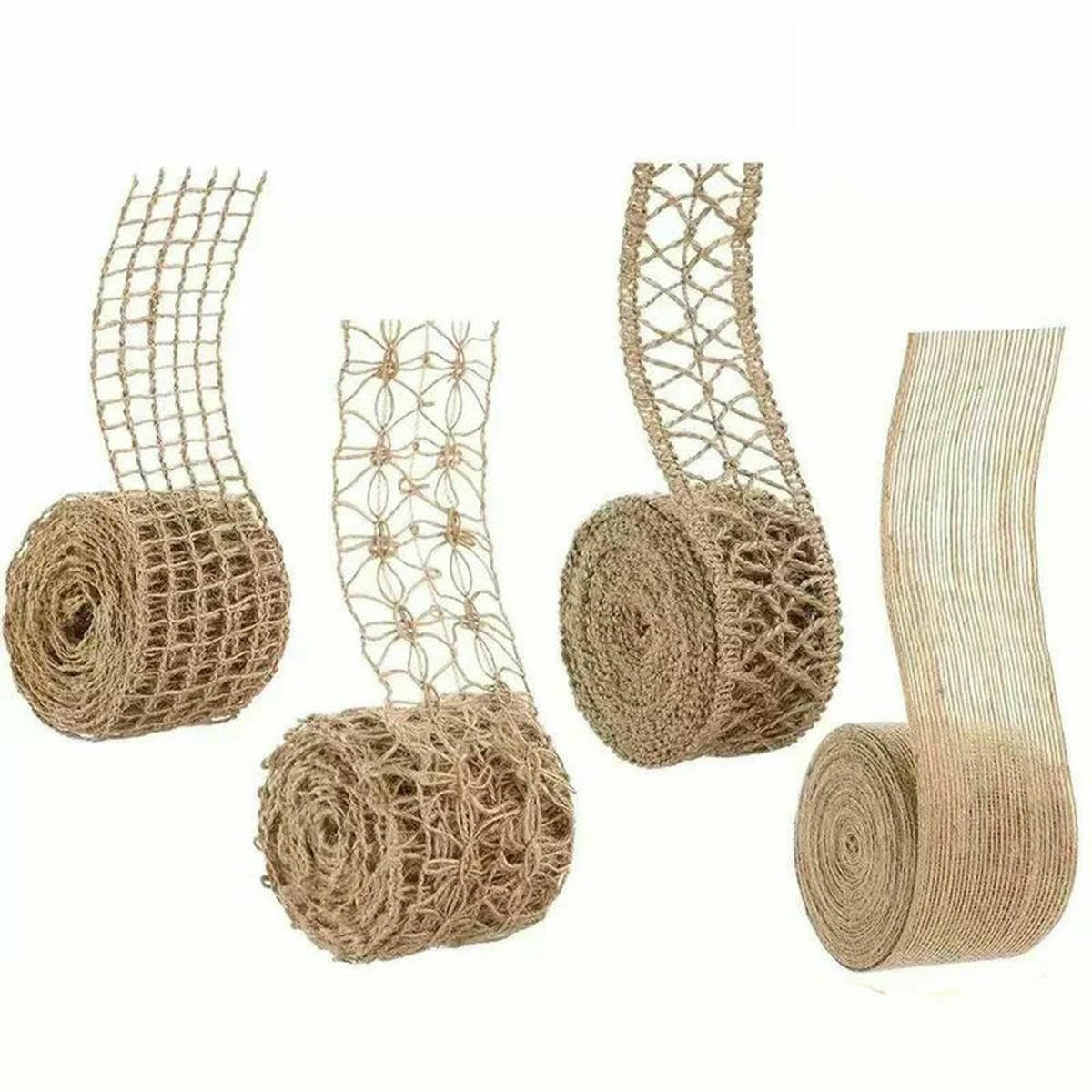 wstążka jutowa, Wstążka jutowa 2 w 4 szt. Małe DIY Szycie Opakowanie na przyjęcie weselne