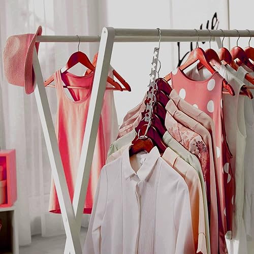 Miniatura 3 de Rabrand - Perchas para camisas, perchas que ahorran espacio, perchas mágicas de metal, ahorro de espacio para colgar ropa, ganchos organizadores de