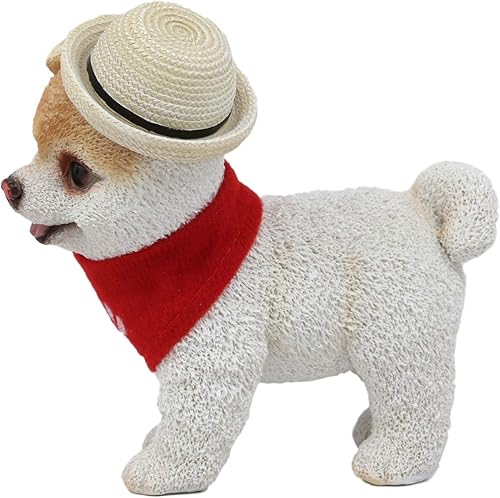 Miniatura 2 de Ebros Sombrero de paja Boo La estatua de perro de Pomerania más linda del mundo, mascota Pal perros, raza coleccionable, pomeranios, figura