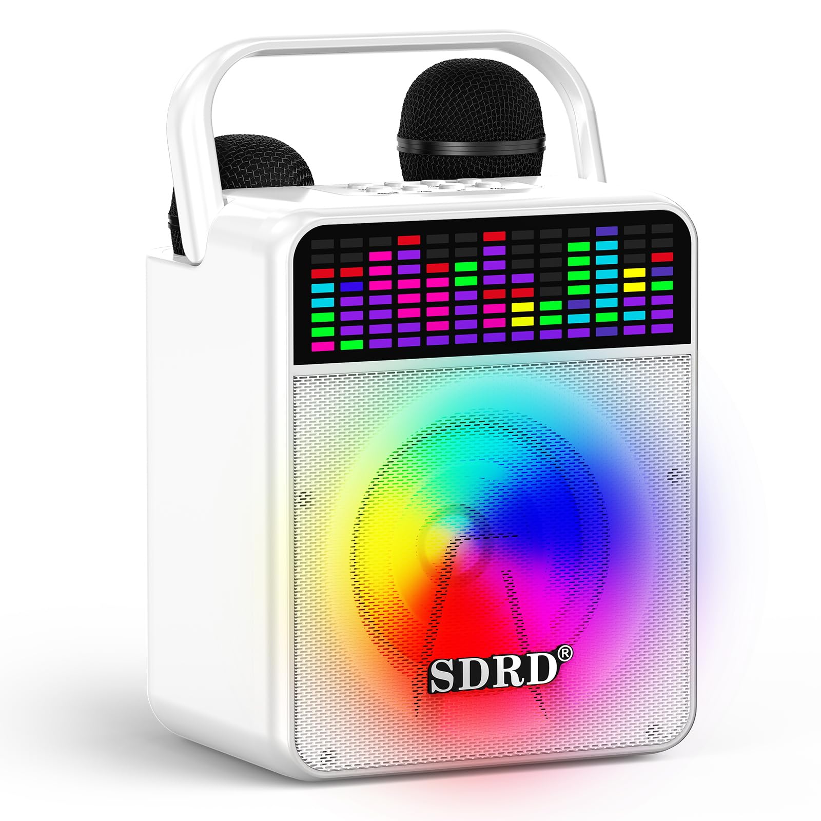SDRD SD-512 Karaoke Machine main unit with two microphones