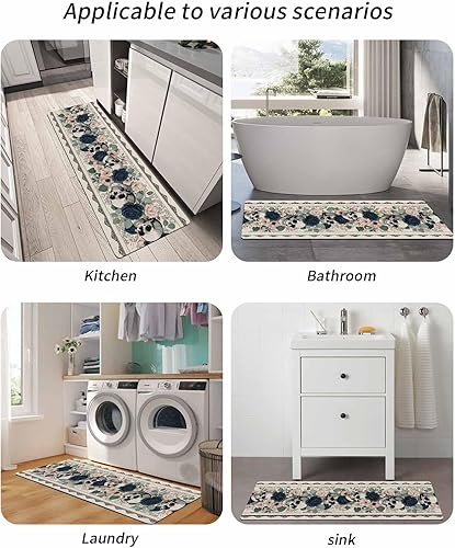 Miniatura 6 de Go-thic - Tapete de baño de Halloween para bañera, antideslizante, de secado rápido y absorbente, de tierra de diatomeas, para fregadero de cocina,