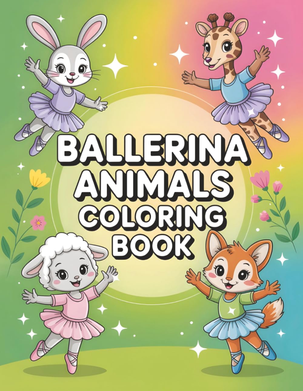 Ballerina Animals Coloring Book: Adorable Ballet-Themed Gift for Little Girls | Fun and Easy Coloring Adventure with Big & Bold Designs for Aspiring Dancers