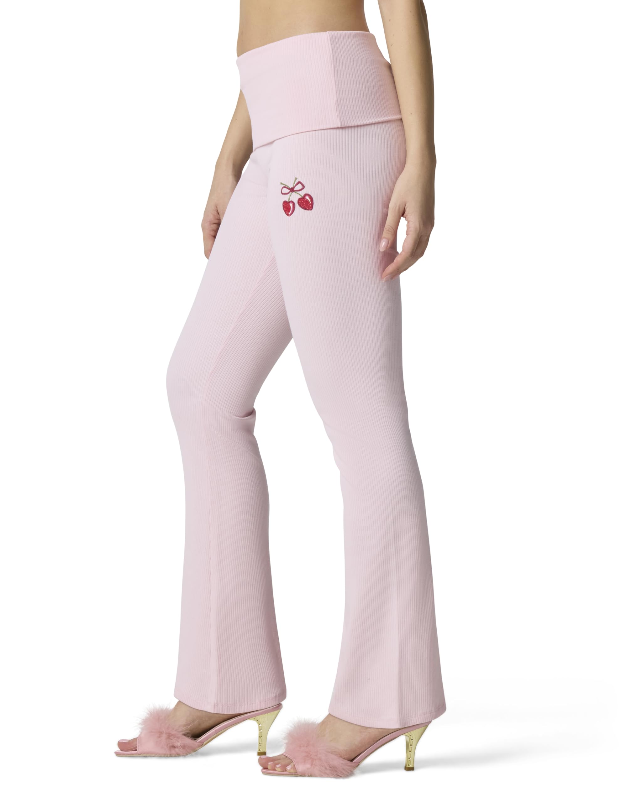 Florence by Mills Damen Yoga-Hose Rib Cherry Foldover Pant