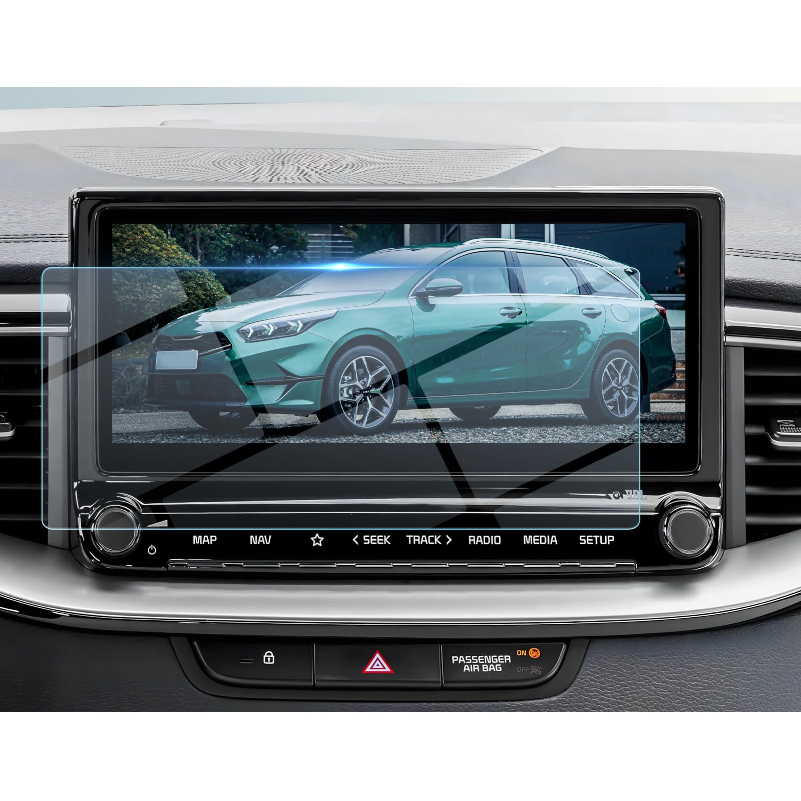 LFOTPP Film De Protection D'écran Pour Système Multimédia Kia Ceed SW GT Line/Proceed GT/XCeed 10,25" – Verre Trempé 9H Anti-rayures, Anti-traces De Doigts