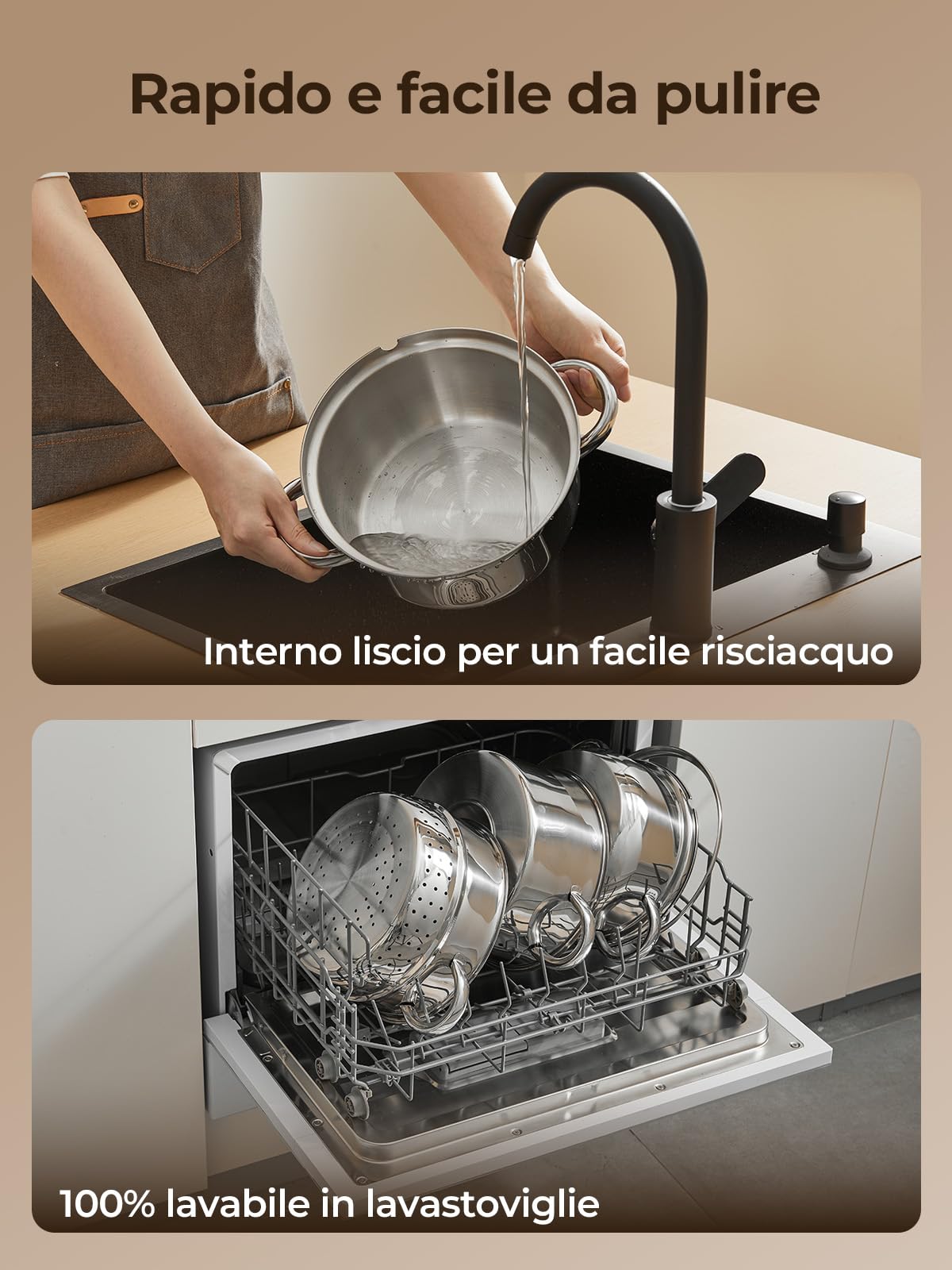 FOHERE Estrattore di Succo a Vapore 5L | Estrattore compatto 2-in-1, Ideale per succhi freschi fatti in casa, gelatina e marmellata
