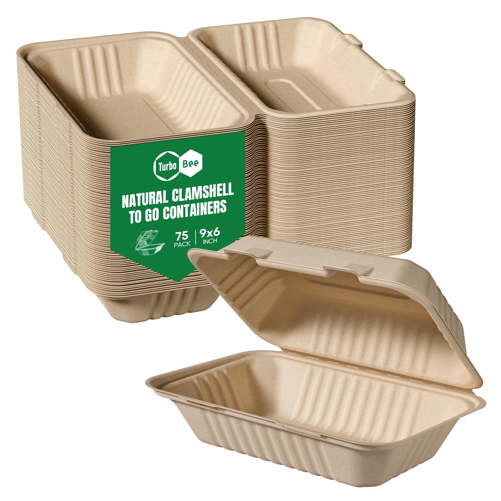 Turbo Bee Natural Compostable Clamshell Containers Buy Turbo Bee Natural Compostable Clamshell Containers