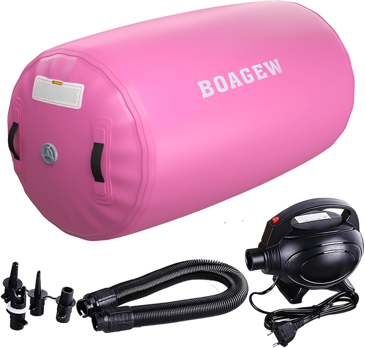 Air Roller Inflatable Tumbling Roller Gymnastics Barrel Air Mat Octagon Mat with Electric Pump for Backhandspring Training Cheerleading Home Use