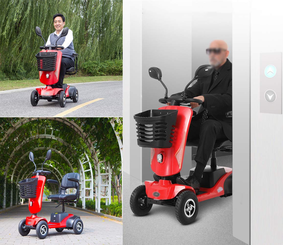 Silla de ruedas liviana, ruedas eléctricas livianas, scooter eléctrico para adultos, scooter de movilidad eléctrica, scooter de viaje para personas mayores, plegable, pasamanos que se puede abrir, a