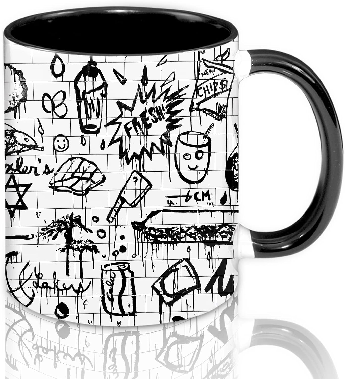 Sumex 11oz Sublimation Blanks Mugs,Set of 12 Ceramic Coffee Mugs for Tea, Milk, Latte,Black Inner and Handle