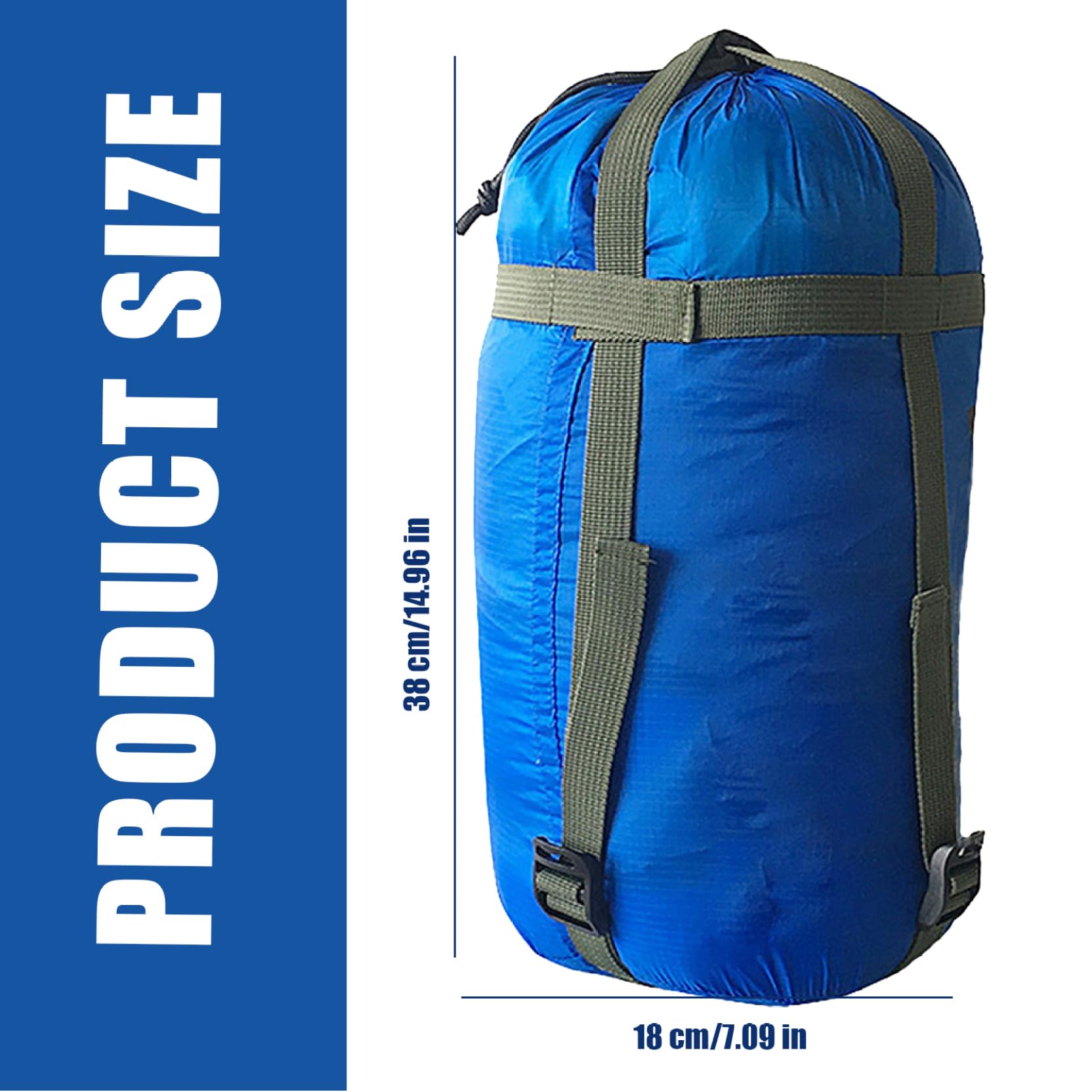 KUYYFDS Sleeping Bag Compression Sack Compression Stuff Sack for Sleeping Bag Lightweight Storage Bag for Outdoor Camping Hiking Backpacking Travel