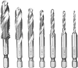 Conjunto de Brocas Métricas de 7 Unidades de Alto Desempenho, Troca Rápida para Furar Madeira, Placa de Alumínio, Ferro Com Haste Hexagonal, Adequado para Metal Macio, Aço, 2 Mm