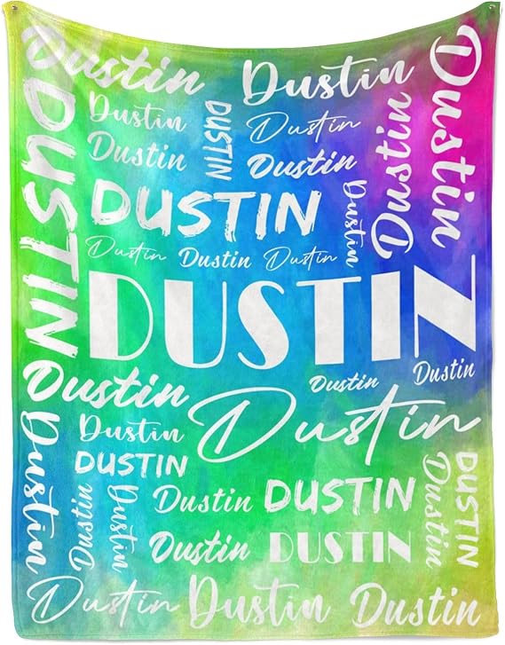Name Blanket Personalized Name Blanket Customized Blanket with Name Text for Adult Kid Birthday Christmas Mothers Fathers Valentines Day Gift