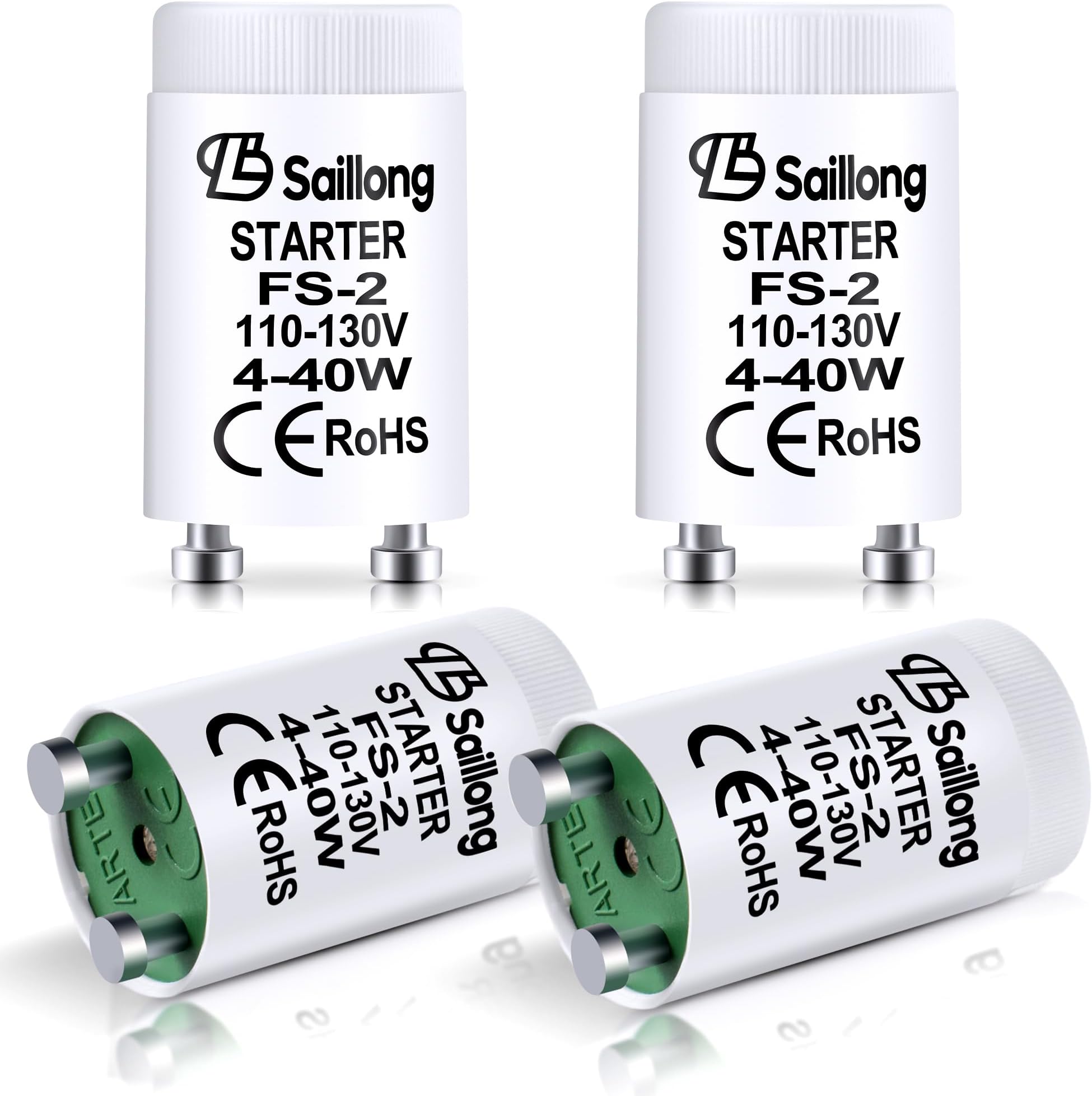 Ge tungsram 4 pack 155800 starters for 70 to 125 watt fluorescent t5 t8 t12 tubes and cfl bulbs