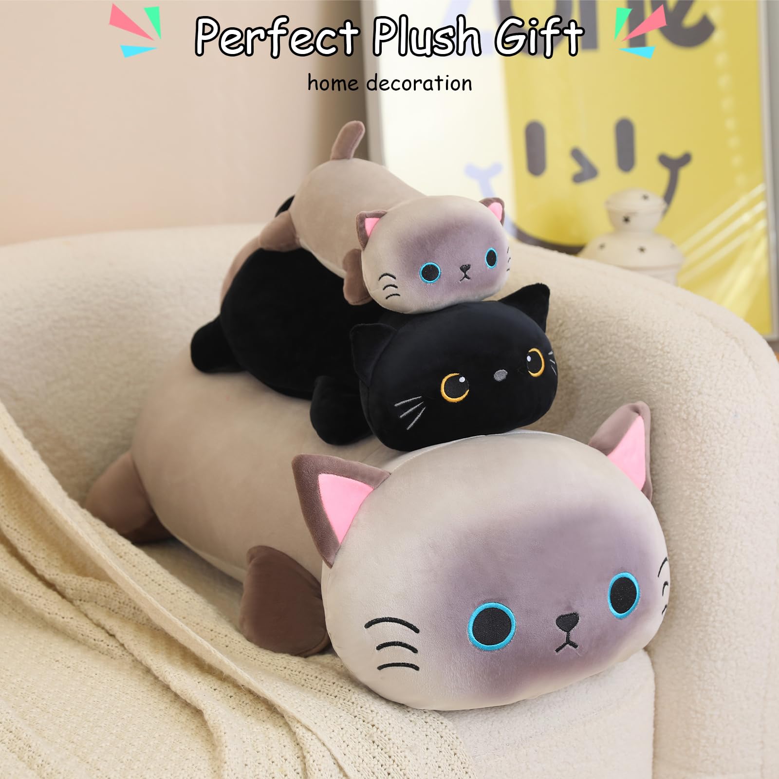 Amazon.co.jp: SQEQE 加重シャム猫ぬいぐるみ 重りシャム猫ぬいぐるみ