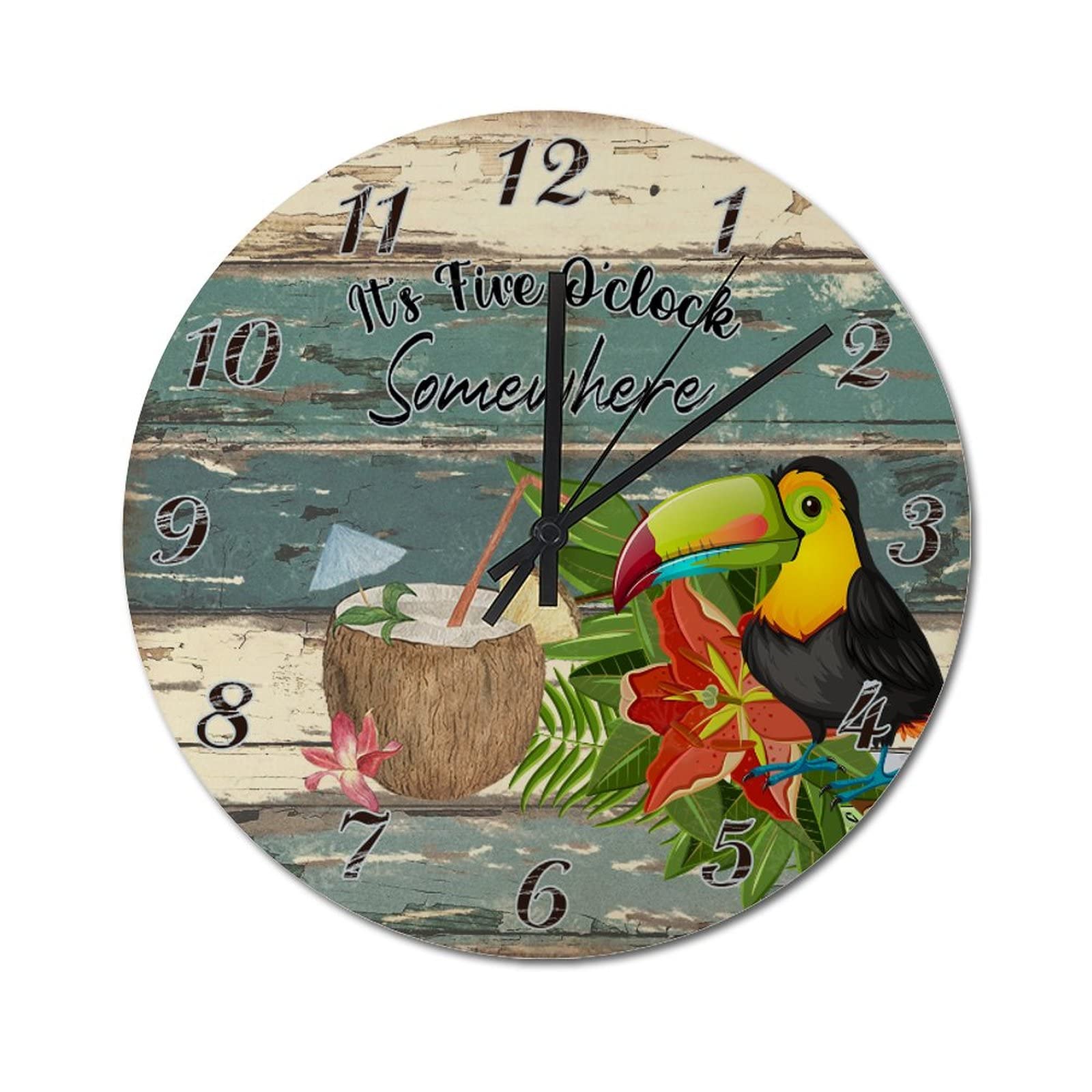 Horloge murale vintage solution déco pour habiller un mur blanc de salon