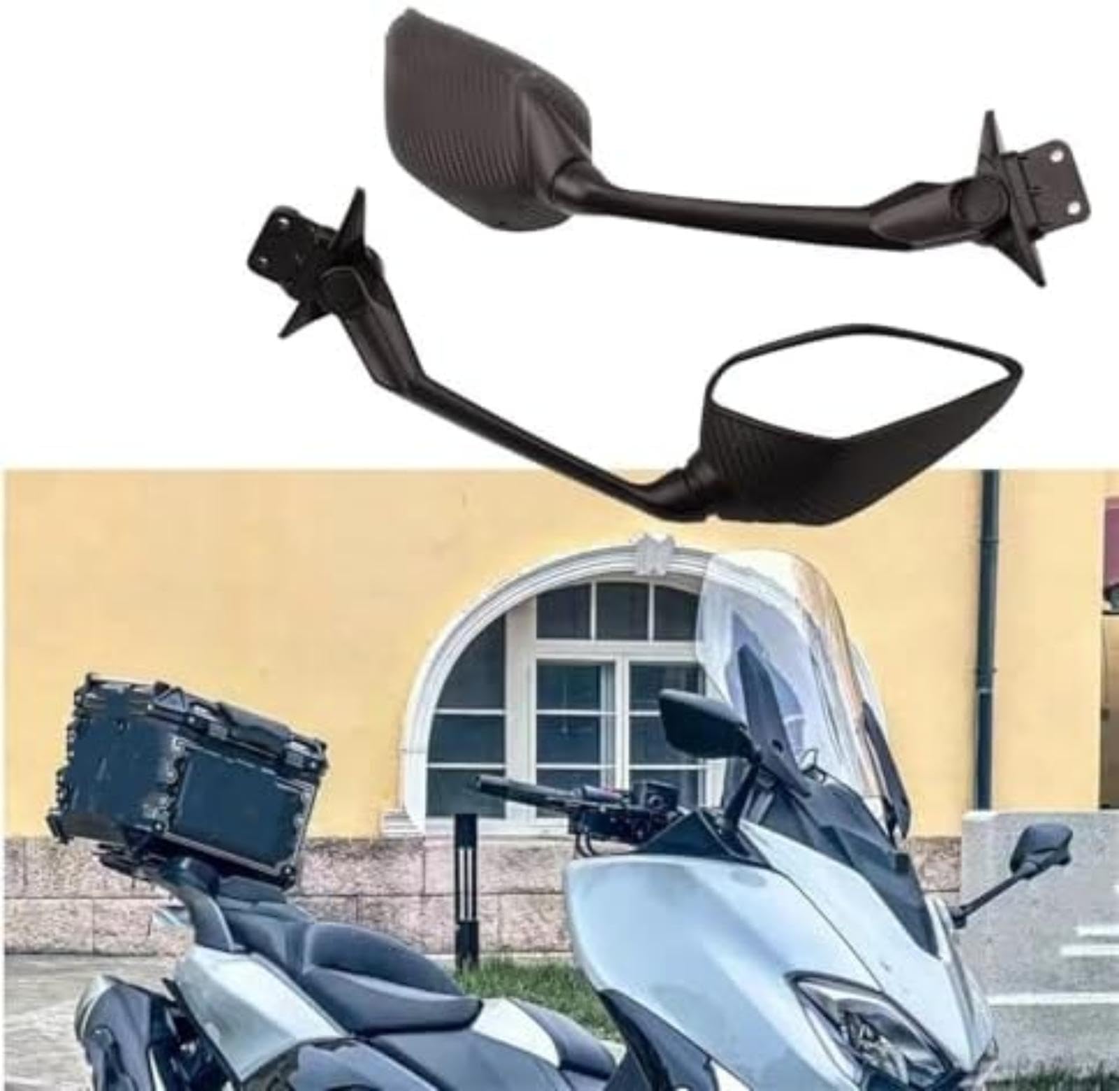 Lusterko wsteczne motocykla, dla Tmax 530 T, dla Max, na lata 2012-2017 ruchomy uchwyt wsteczny do przodu lusterka Lusterko wsteczne roweru Lusterko wsteczne roweru