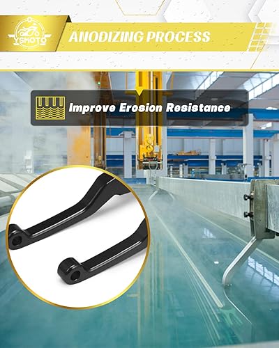 Miniatura 5 de YSMOTO Palancas de moto de cross palancas de freno plegable para KX65 00-20 KX85 KX100 01-20 KX125 00-05 KX250 00-04 KX250F 04 2004 Negro