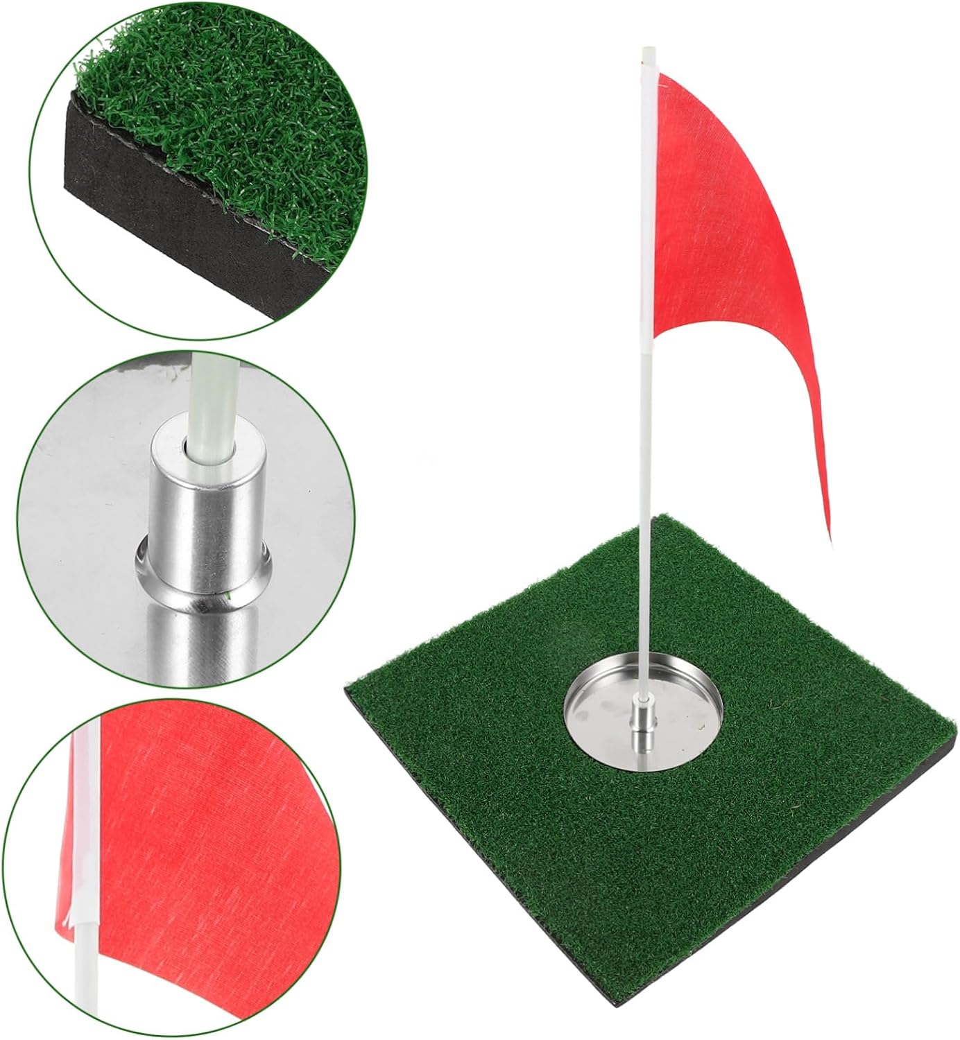 POPETPOP Indoor Golf Practice Mat Training Aid Golf Putting Cup Hole Cups Regulation Easy to Use
