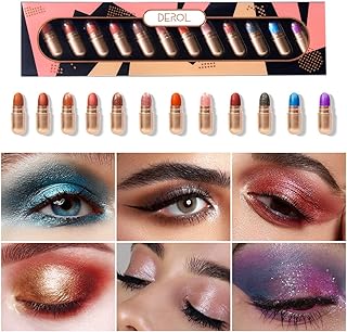 Mini juego de sombras de ojos, 12 colores de ...