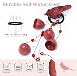 Cardinal Wind Chimes for Outside，Red Bird Wind Chimes Outdoor Decorations, for Mom/Grandma，Garden Patio Backyard Hanging Decor.