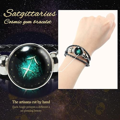 Miniatura 6 de Nicetage Ideas de regalo de cristales curativos de Sagitario, 12 signos del zodiaco, cristales curativos naturales con caja de horóscopo, 6 piedras