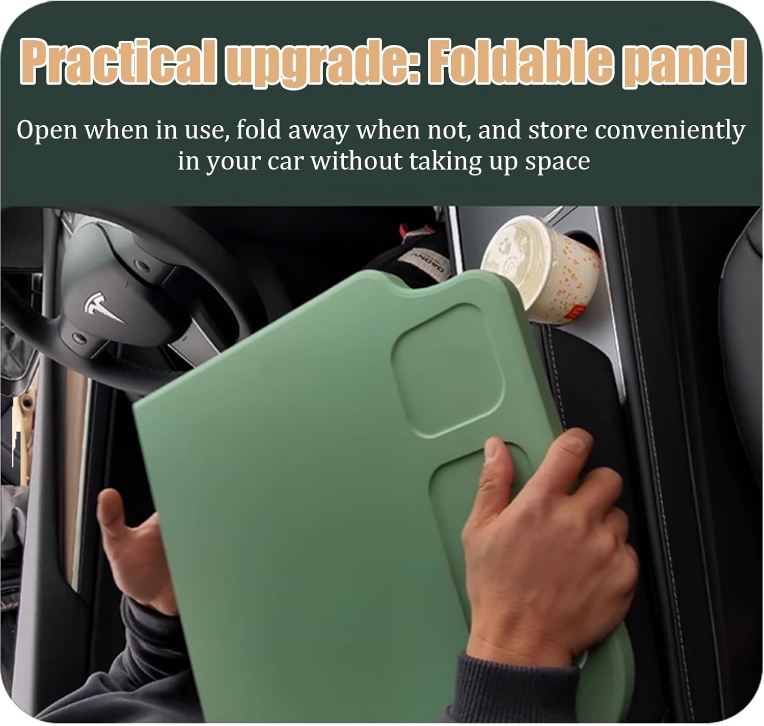Rv Dinette Table, Multipurpose Tray, Steering Wheel Board Laptop Notebook Desk Mount Accessories Eating Drinking Holder, For Driver(Brown)