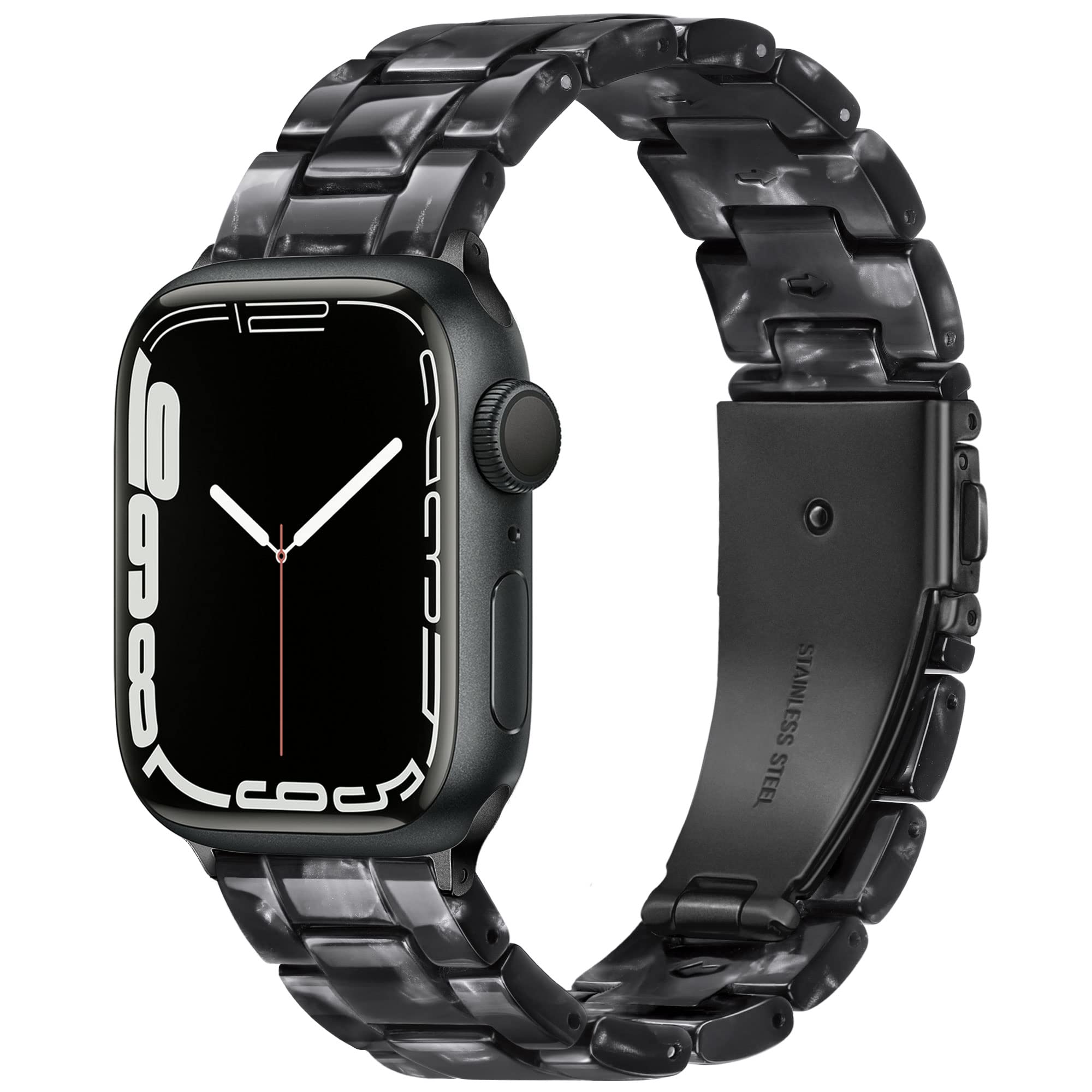 Lightweight Resin Band For Apple Watch Series 11 10 9 8 7 6 5 4 3 2 1 SE 3 2 Ultra 3 2, Fashion Adjustable Replacement Strap for iWatch Bands 38mm 40mm 41mm 42mm 44mm 45mm 46mm 49mm for Women Men