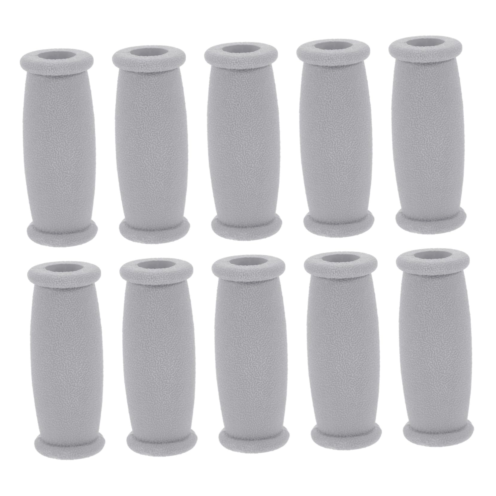 Hemobllo Empuñaduras de Muletas Tpr 10 Piezas Gris Reemplazo Antideslizante Compatible Muletas Estándar Uso Médico Accesorio para Ayudas Movilidad Adulto
