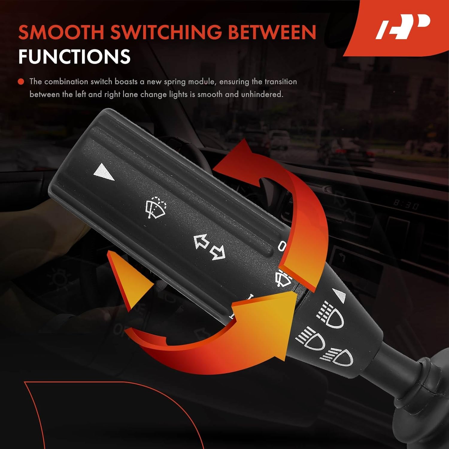 A-Premium Turn Signal Switch, Windshield Wiper Multifunction Switch Compatible with Kenworth T2000 2006-2010, T300 2006-2008, T600 Aerocab T600B T660 T700 T800 T800 Curved Glass W900B W900L