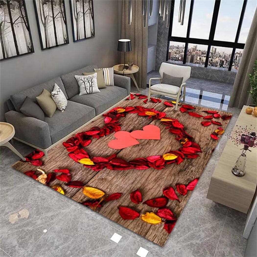 Tapis chambre garçon adolescent rouge 200x250cm à poils courts