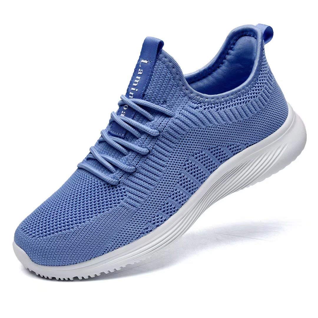 LamincoaWomens Walking Shoes Slip On Lightweight Memory Foam Cheer Sneakers for Tennis Gym Running Workout Yoga