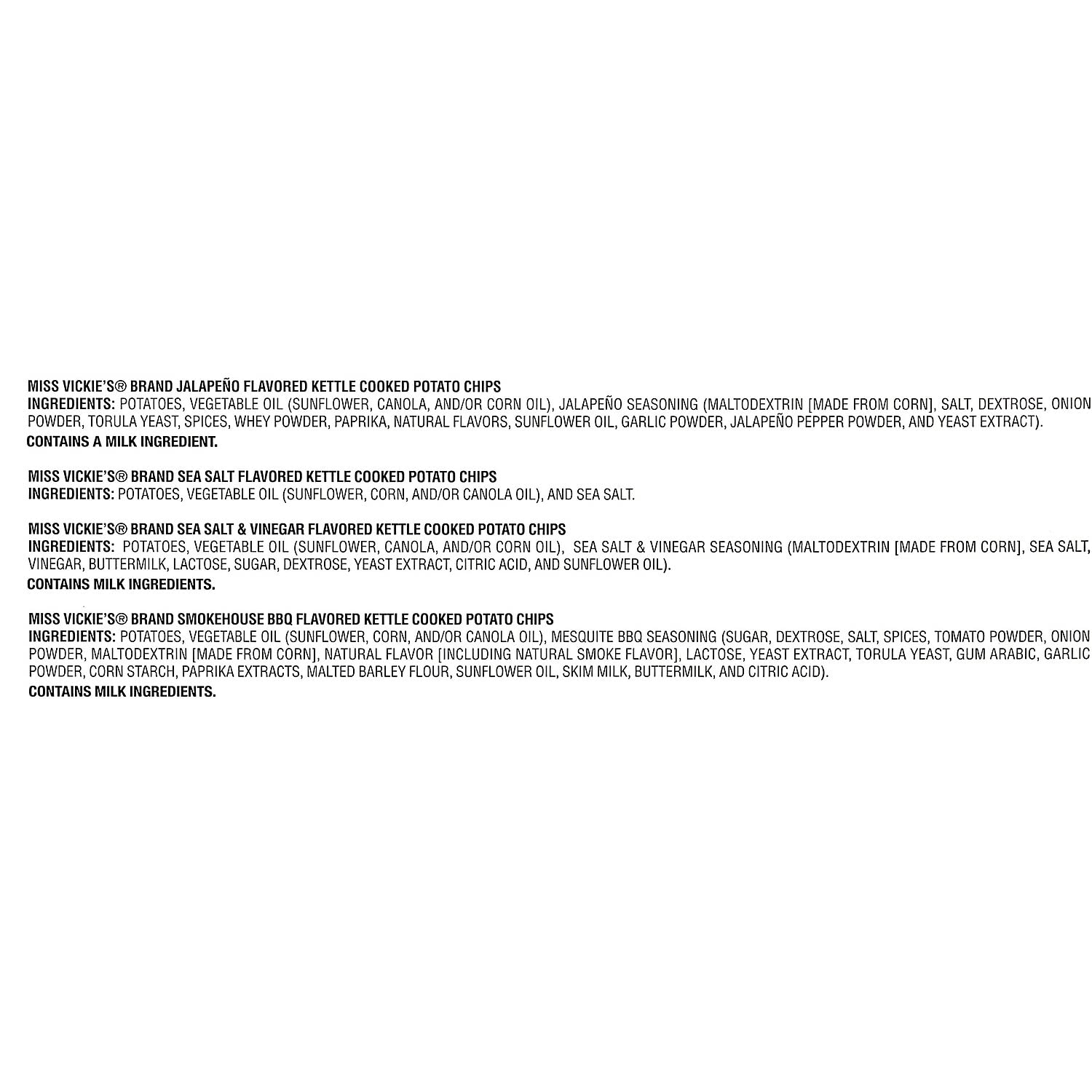 Miss Vickie's Kettle Cooked Potato Chips Variety Pack, 30 Count Buy