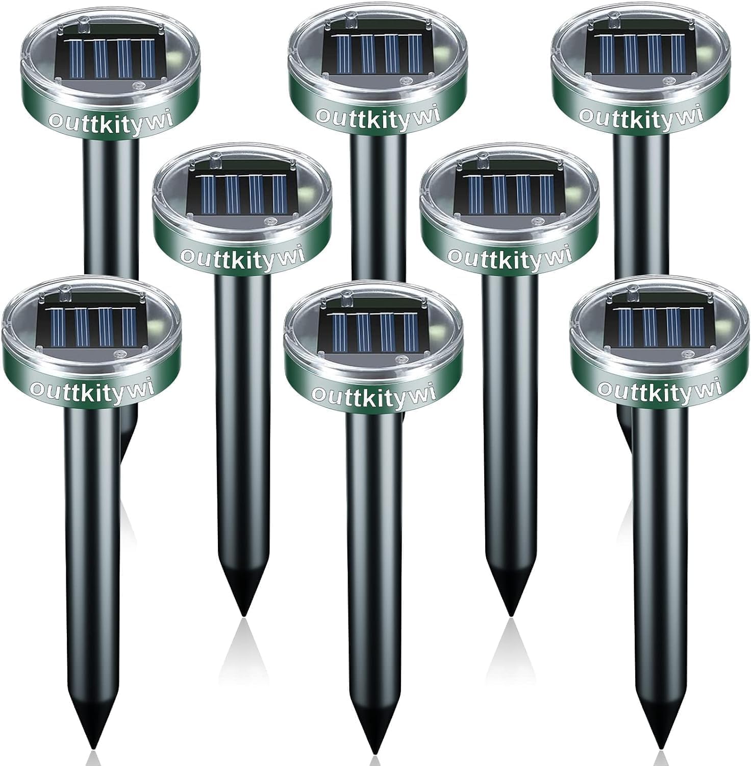 Mole Repellent Solar Powered Ultrasonic Deterrent (8 Pack) for Lawn and Garden