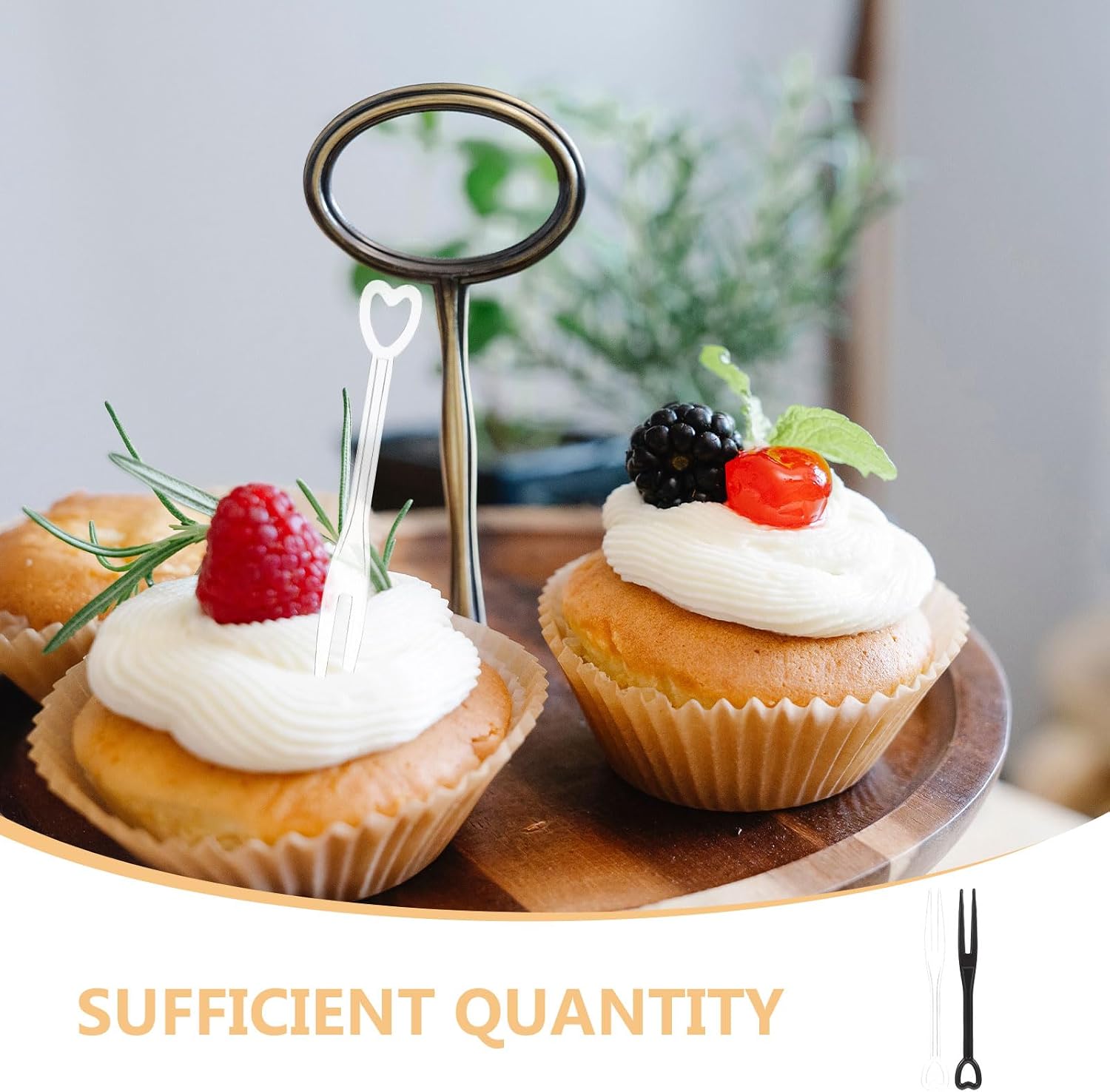 LUOZZY 2000pcs Plastic Mini Forks 3.5x0.5 Inch Tiny Appetizer Cocktail Tasting Utensils for Fruit Dessert Cakes Party Serving Supply