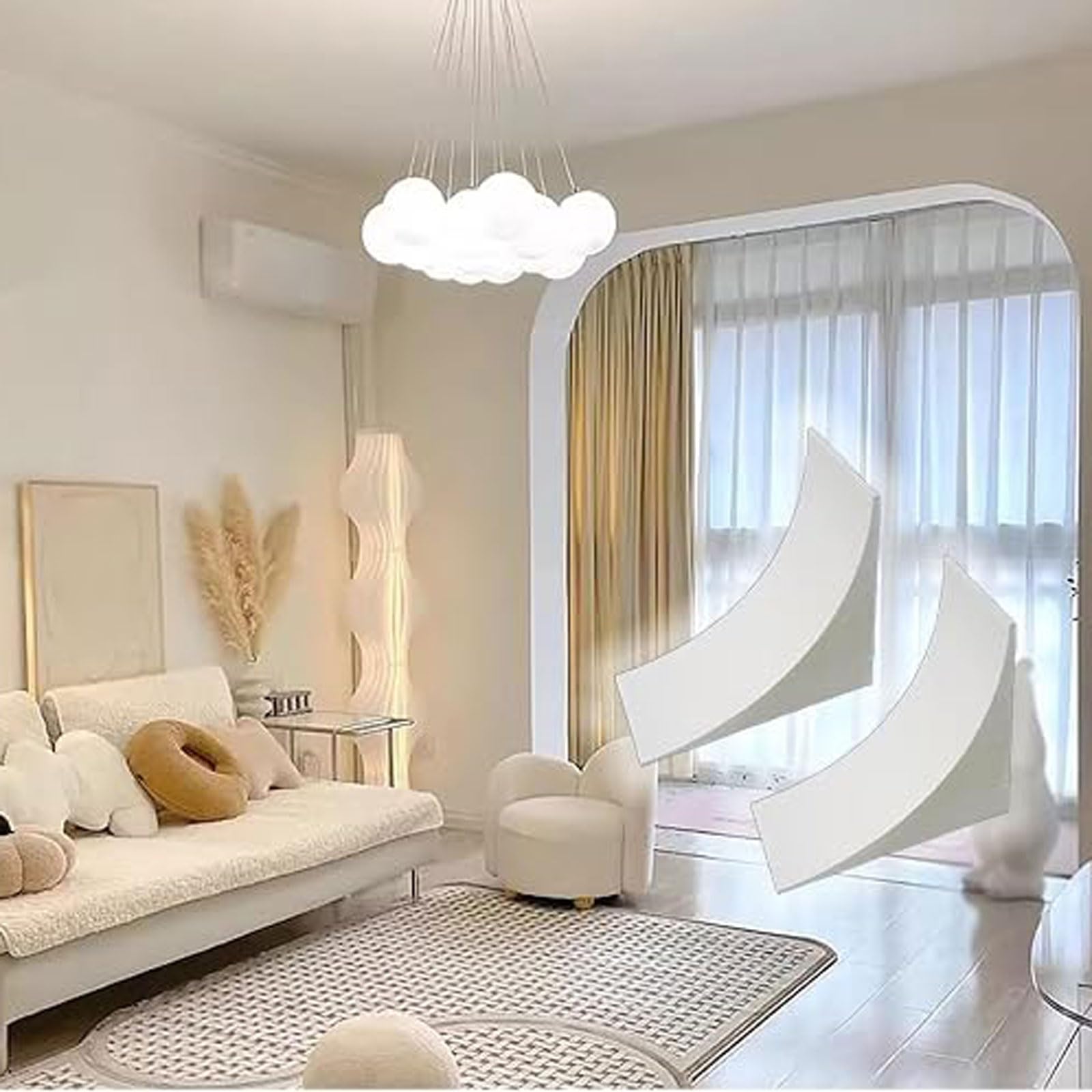 Kit arco puerta para ocultar imperfecciones de marcos en comedores y balcones