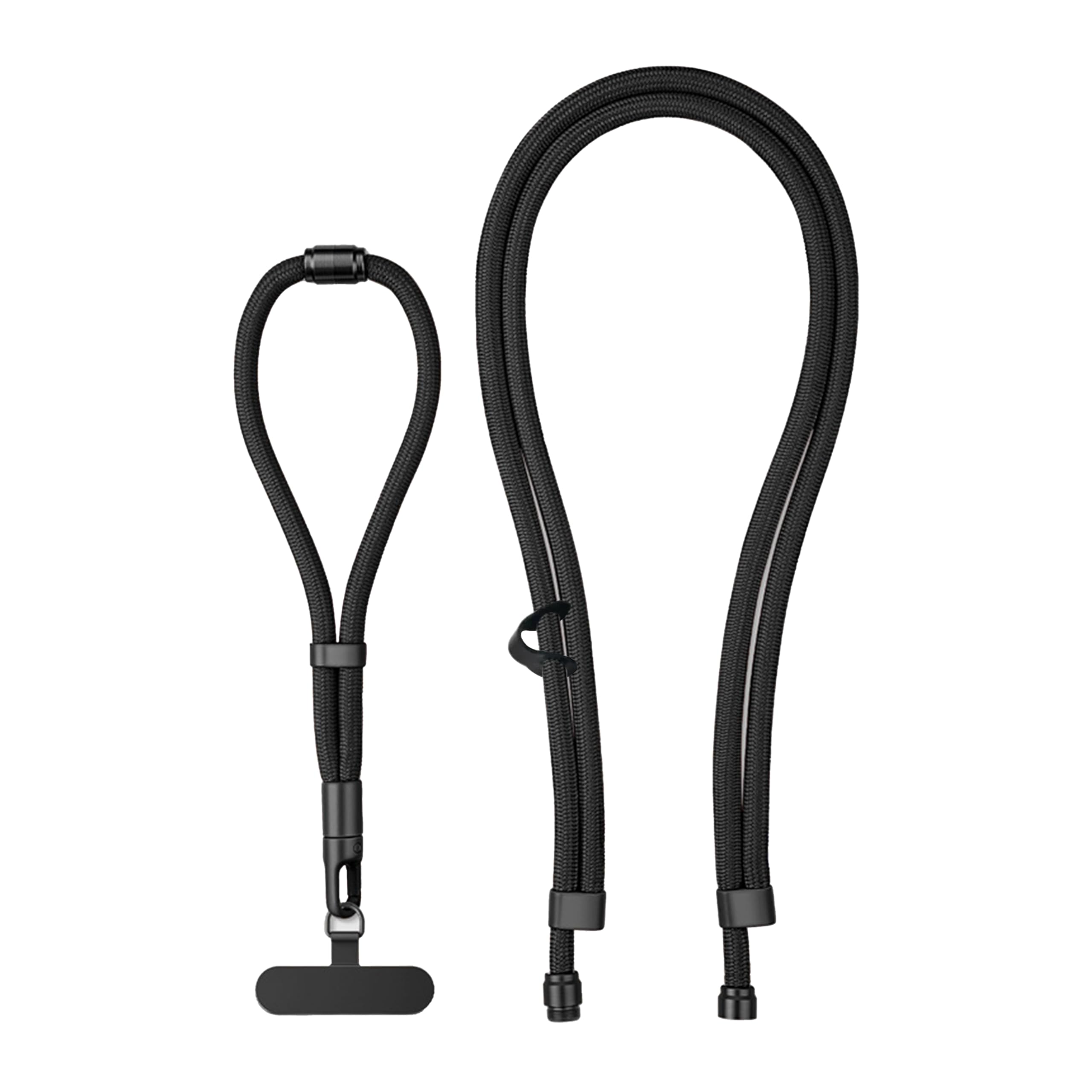 Pakesi Unisex Black Multi-Functional Adjustable Mobile Phone Lanyard, Suitable For Crossbody, Neck Or Wrist Wear. Anti-Theft Long Cord Designed To Prevent Loss, Compatible With Most Smartphones