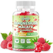 Magnesium Malate Gummies 400mg, Sugar Free, Vegan, 60 Count