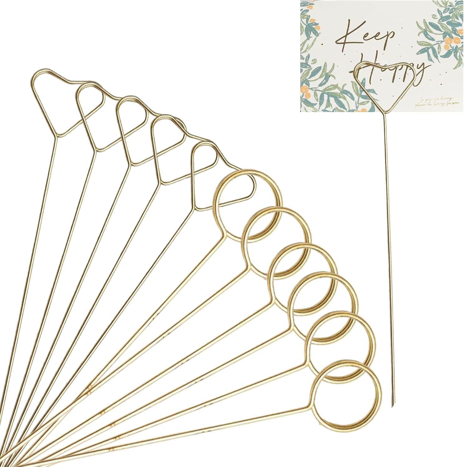 XIAONAN 40pcs Floral Card Holder Picks,Flower Card Holder