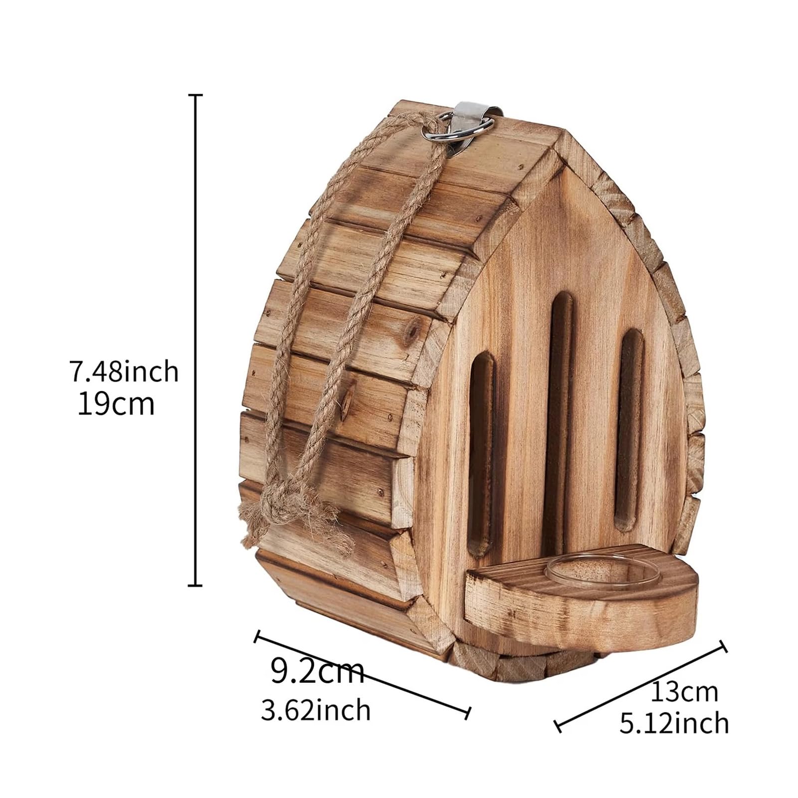 Casetta Per Farfalle Da Giardino, Mangiatoia In Legno A Goccia Da Appendere, Rifugio Esterno Resistente Alle Intemperie (2pcs)