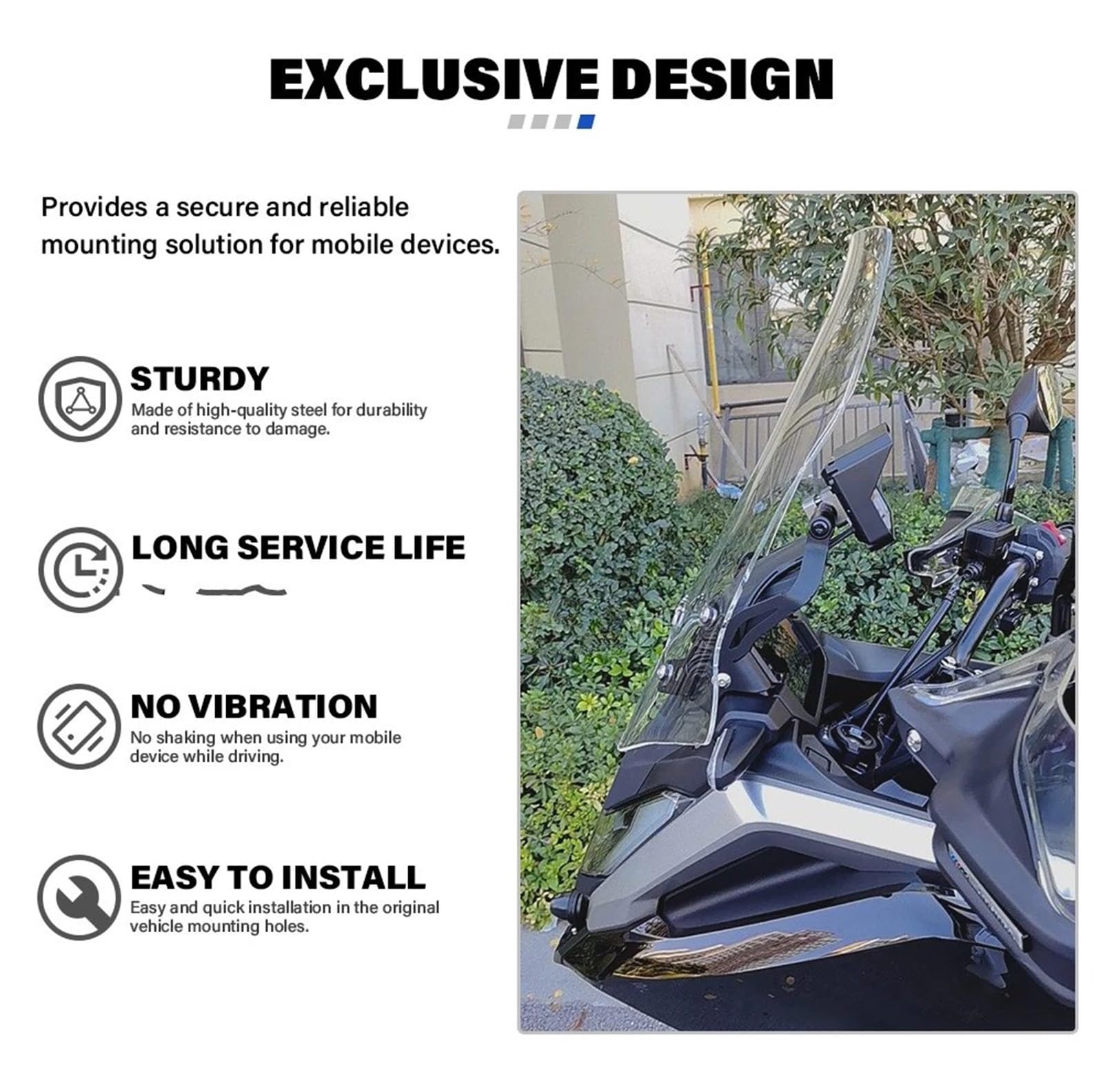 Moto GPS Staffa Navigazione Per NC750X NC 750X 2025-Supporto Per Piastra Di Navigazione Per Supporto Per Smartphone GPS Per Moto Supporto Per Parabrezza Supporto Per Navigatore GPS Per Moto(22mm.)