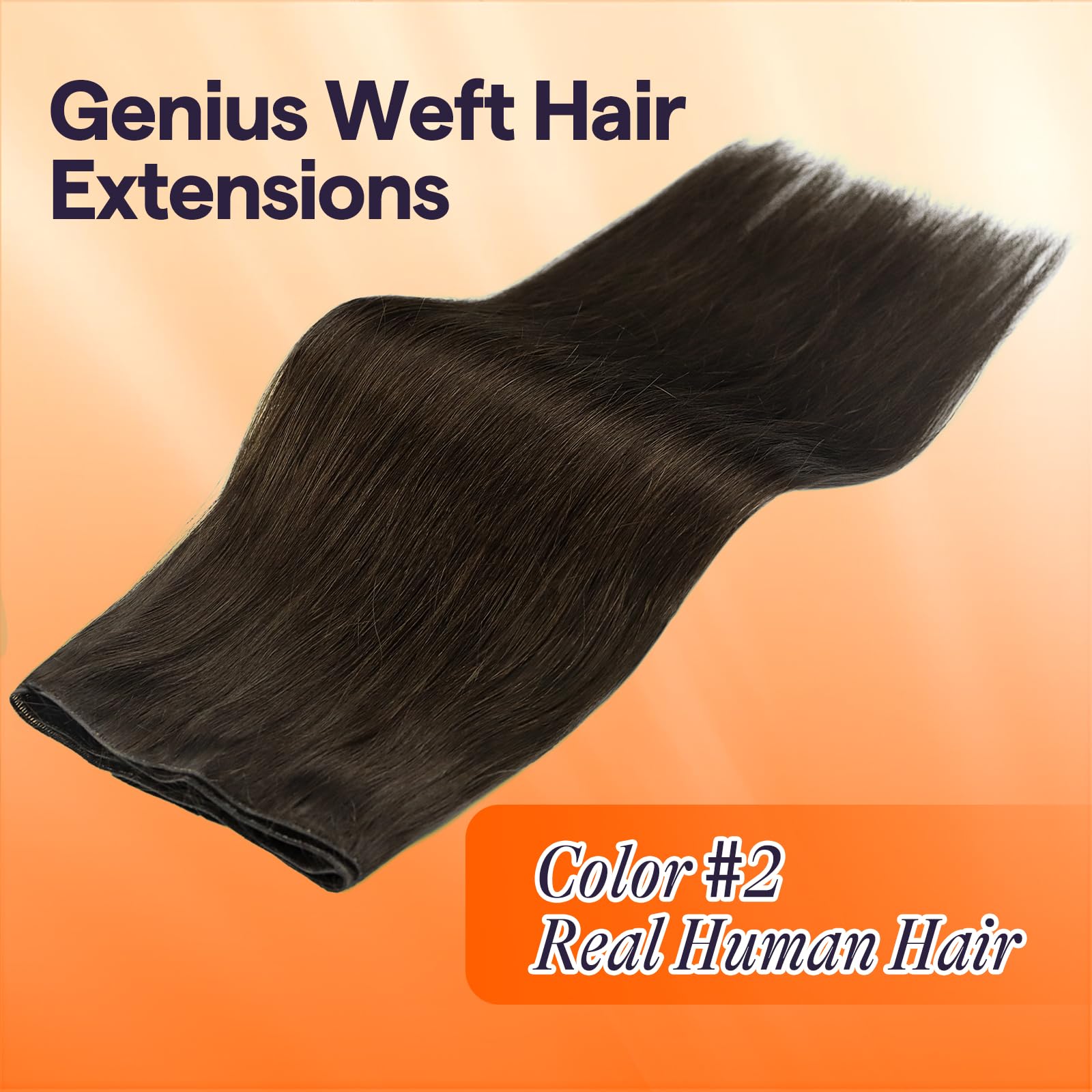 Remy Human Hair Extensions 22 Inch 60 Gram Invisible Weave Weft Remy Royale Double Drawn Human Hair Weft Weave Extensions  main image 3