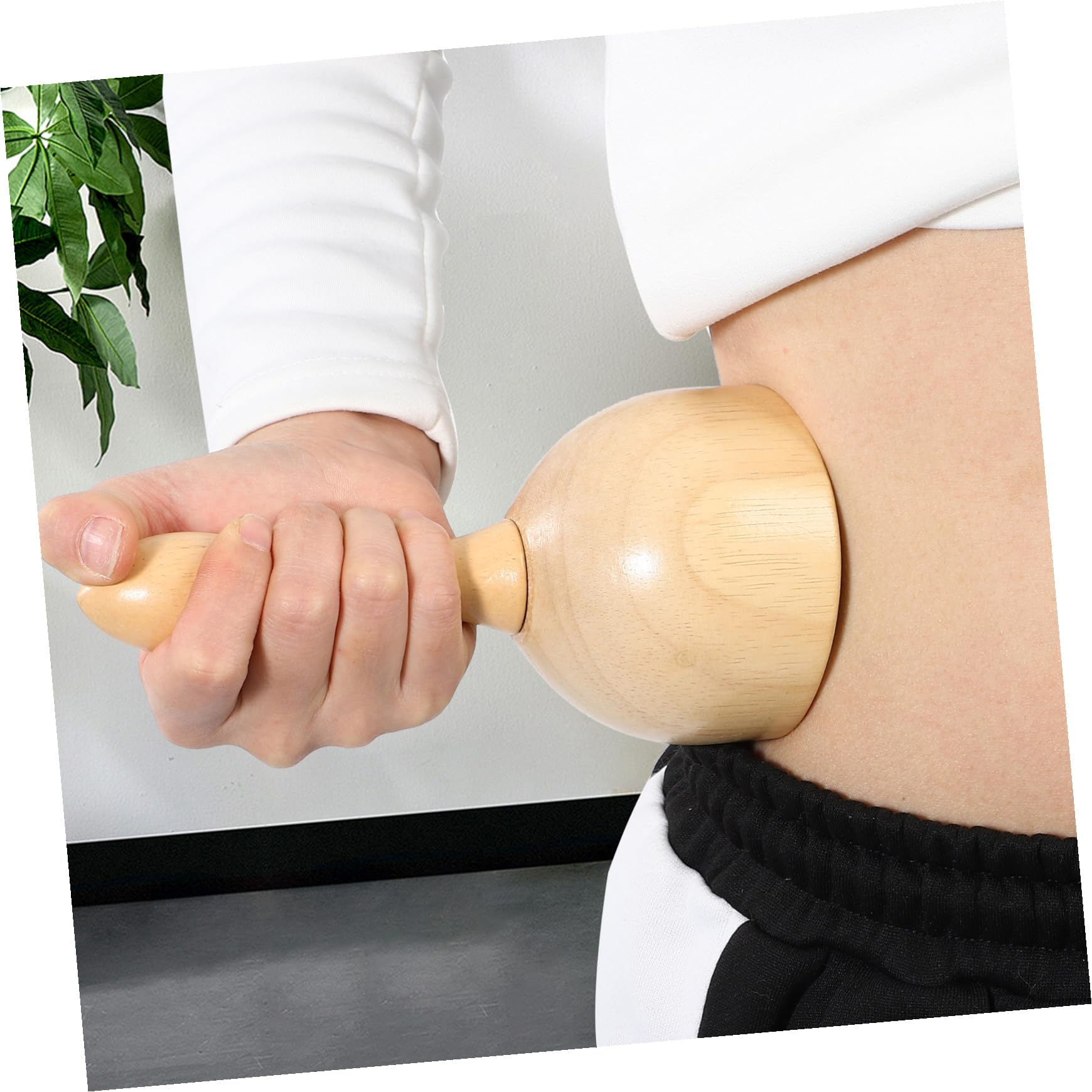 Kit para Maderoterapia de 6 Piezas, Rodillo de Madera y Rodillo Masajeador Anticelulitis para Espalda, Relaja, Alivia Fatiga y Favorece la Circulación