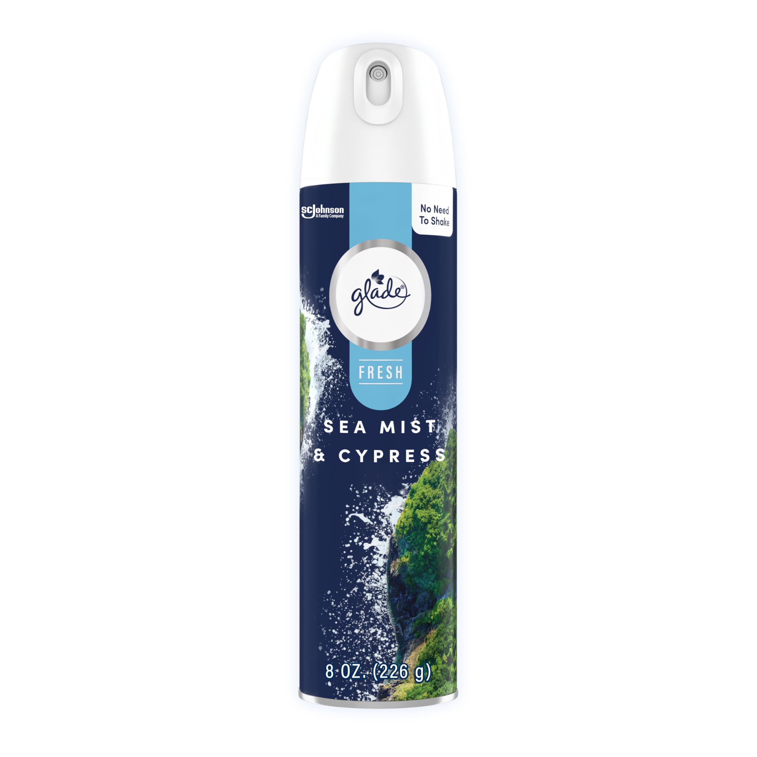 Glade Air Freshener Room Spray, Sea Mist & Cypress, Odor Fighting to Deliver Long Lasting Freshness, 8 Oz